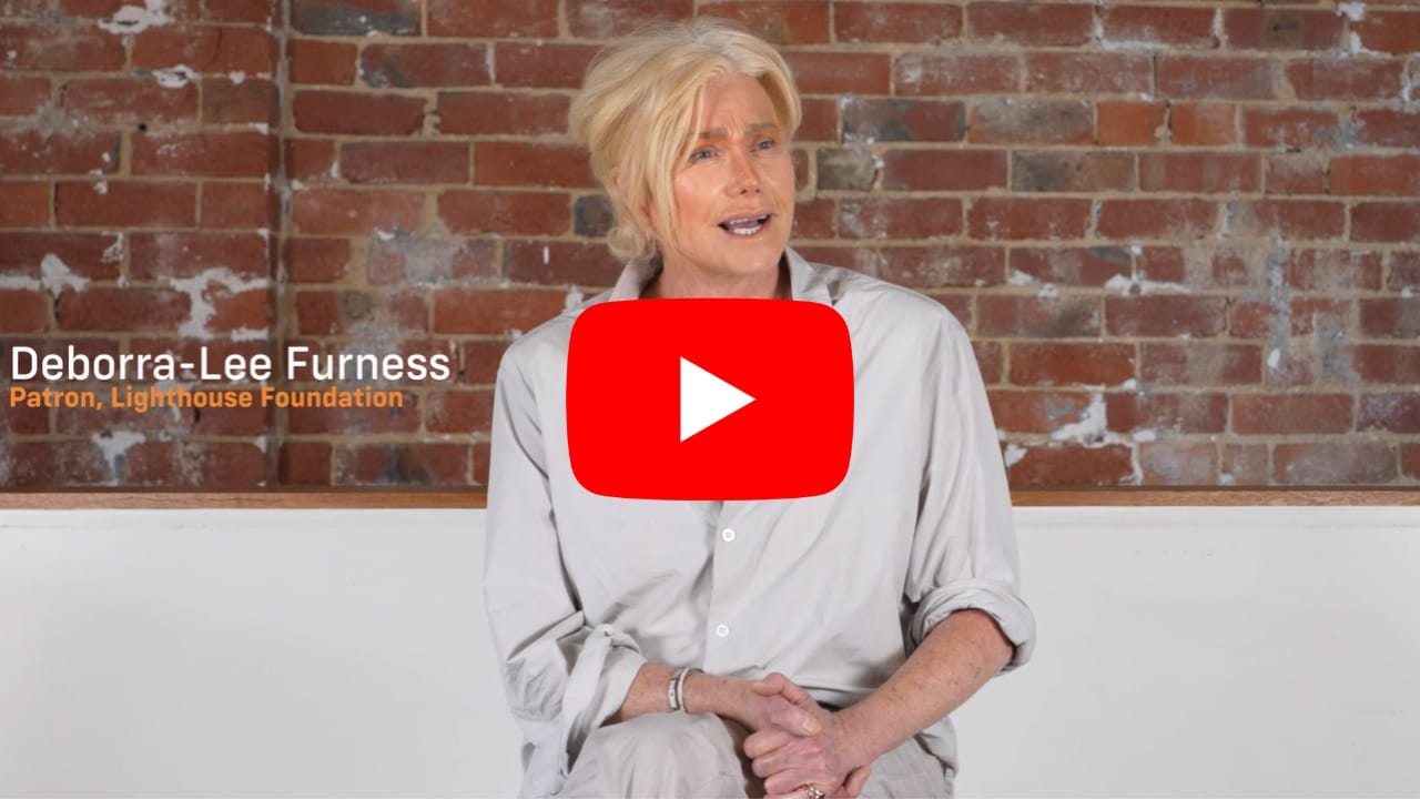 Screenshot of Deborra-Lee Furness talking about Youth Homelessness Matters Day 2026 on YouTube